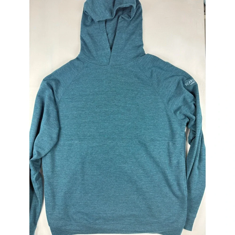 Turtleson Hoodie Large Teal Gamble Sands Scarecrow Raglan Pullover Mens